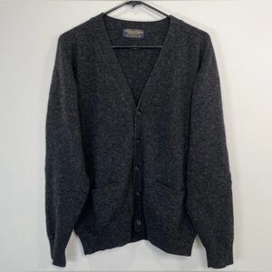 Vintage Brooks Brothers‎ Lambswool Cardigan Sweater Grandpa Cabincore size M